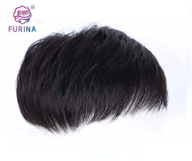 2023 High quality human hair toupee MIDDLE-AGED wig hair piece toupee for black men