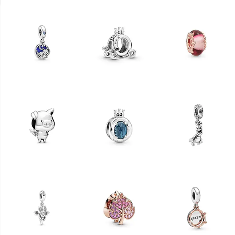 Yanqi — perles en argent Sterling 925, perles en forme de couronne brillante, cordes en argent 925, vente en gros, nouveauté