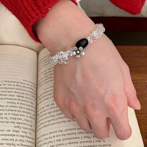 สร้อยข้อมือคริสตัลรูปดอกไม้ประดับหินอาเกต เงินแท้ S925 เครื่องประดับสำหรับผู้หญิงใส่ได้ทุกวัน - Product Image 3