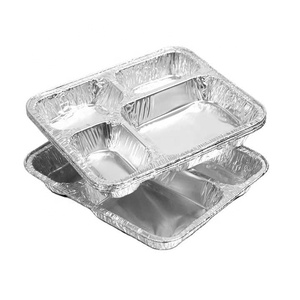 Nhà Máy outlet dùng một lần thực phẩm đóng gói <span class=keywords><strong>container</strong></span> thức ăn nhanh Takeaway 2-4 ngăn nhôm thiếc lá PP nhựa Hộp Ăn Trưa - Product Image 3
