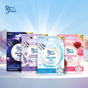 Sachets parfumés suspendus PurFresh pour armoire, 4 pièces, design moderne, éliminent les odeurs pour vêtements, maison, voitures, bureau - Product Image 1