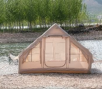 Tienda de Campaña Inflable de 6.3 Pies, Oxford de Alta Densidad, Impermeable, PVC Resistente, Resistente al Viento, Cómoda para Campamentos Familiares