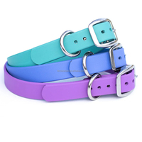 Collar de Perro Ajustable de Liberación Rápida, Fácil de Limpiar, con Correa de Poliéster Recubierta de PVC, Hebilla Cromada, Lavable a Mano, Moderno y Suave