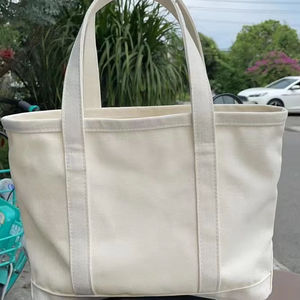 LILALILA 定制徽标刺绣棉质帆布手提袋有机可重复使用海滩购物袋带手柄 - Product Image 3