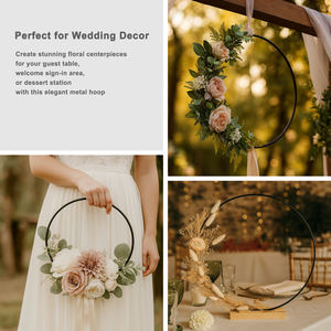 Aros de Hierro Hechos a Mano para Manualidades, Atrapasueños de Macramé, Centros de Mesa Florales, Aros Circulares para Bodas, Coronas DIY - Product Image 5