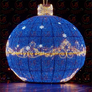 LED 3D arco palla di lusso motivo di natale luci d'ingresso di illuminazione decorativa festa natale decorazioni in PVC - Product Image 6