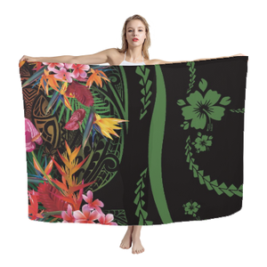 Custom Polynesian Tribla Print <strong>Hawaiian</strong> Sarongs Beach Pareo Women Summer Beach Party Split Cover Up - Product Image 4