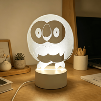 Lampe de nuit en acrylique USB personnalisée pour enfants en 3D LED Lampe de bureau à brancher Design moderne pour la maison Cadeau