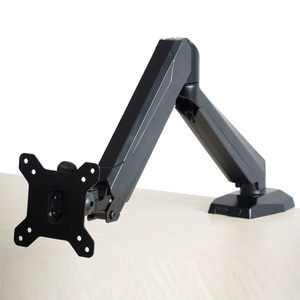 Nouveau support d'écran d'ordinateur 27 pouces en aluminium noir avec ressort à gaz, rotation 180°, <span class=keywords><strong>interface</strong></span> USB, inclinaison 90°, VESA 75/100, charge 8 kg - Product Image 3