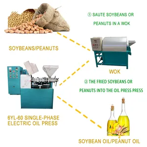 Small Coconut Sunflower Seed Oil Pressing and Refining Machinery Oil Press Machine
