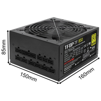 Alimentation PC ATX 850W entièrement modulaire 80PLUS Gold, stable pour serveur, OEM, sur mesure, vente en gros directe d'usine, stock disponible