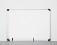 Tableau blanc magnétique mural effaçable à sec avec cadre en aluminium et plateau pour stylos, en MDF, pour bureaux, écoles et salles de réunion