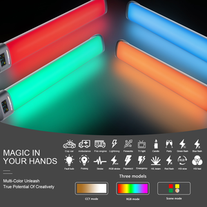 Bâton lumineux vidéo LED portable W270RGB rechargeable magnétique RVB coloré avec déflecteur pour TikTok YouTube Studio photo - Product Image 4