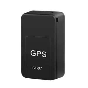 Pelacak mobil GPS GF-07 Mini, pelacak Waktu Nyata Anti Maling Anti hilang pelacak lokasi magnetik kuat dudukan SIM pesan Positioner