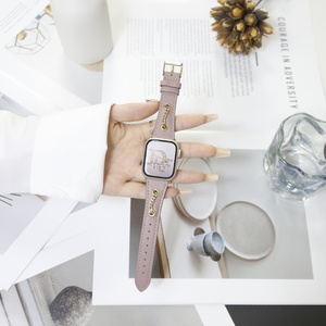 Upro Wholesale Metal Chain Leather Watch Strap Vintage Fashion Jewelry Band for apple Watch Ultra 2 10 9 8 SE Custom - Product Image 4