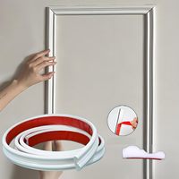 Moulures décoratives de style moderne pour mur de maison, moulures en PS laminées avec film doré, cadre photo