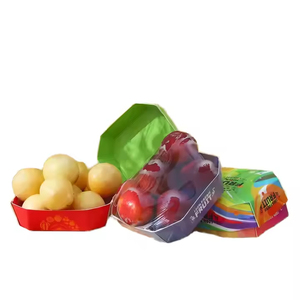 Boîtes d'emballage pour fruits en gros avec logo personnalisé, boîtes en papier jetables en forme de bateau doré pour tomates cerises, boîte à emporter - Product Image 2