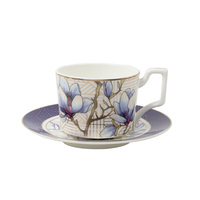 Nouvel ensemble de vaisselle de luxe en porcelaine bleue et blanche, 17 pièces, service de table exquis en porcelaine fine
