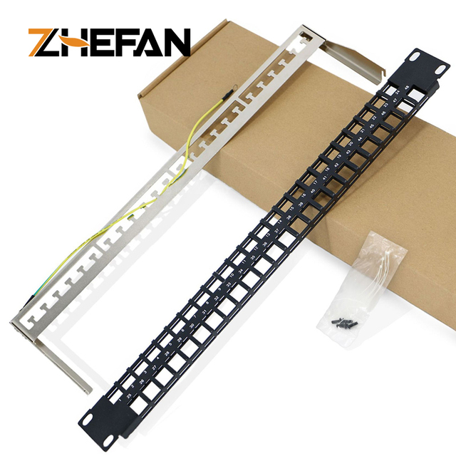 OEM 28 Port 19 Inch 1U Rack Mount Blank Patch Panel for Cable Module Telecommunications Product Patch Panel
