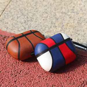 Nouveau casque de basket-ball étui de protection motif litchi ultra-mince fait à la main couverture anti-chute pour <span class=keywords><strong>Airpods</strong></span> Pro - Product Image 1