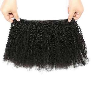 Afro Kinky Curly Remy Hair Bundles Cortina <span class=keywords><strong>de</strong></span> cabello brasileño <span class=keywords><strong>Extensiones</strong></span> <span class=keywords><strong>de</strong></span> cabello humano <span class=keywords><strong>de</strong></span> alta calidad - Product Image 4