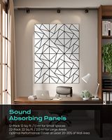 Commande en gros de panneaux acoustiques en feutre mousse 12x12x0.4 pouces, auto-adhésifs, insonorisants, réduction du bruit, design géométrique, pour maison, bureau, studio