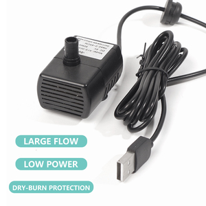 <span class=keywords><strong>Mini</strong></span> pompe sans balais USB DC 5V avec éponges filtrantes, sondes inductives, voyants lumineux pour distributeur d'eau pour animaux de compagnie aquarium solaire - Product Image 5