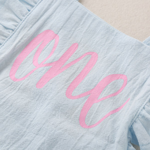 उच्च गुणवत्ता वाले प्यारे बैकलेस रूफल्स शरद ऋतु एक साल पुराना जम्पसूट पहला जन्मदिन रोमन - Product Image 3