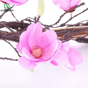 Artificial Magnolia Orchid Flowers Ivy Vines Garland Tree Branches Trunk with Flore Wreath for Wedding Arch Wall Home Decoration