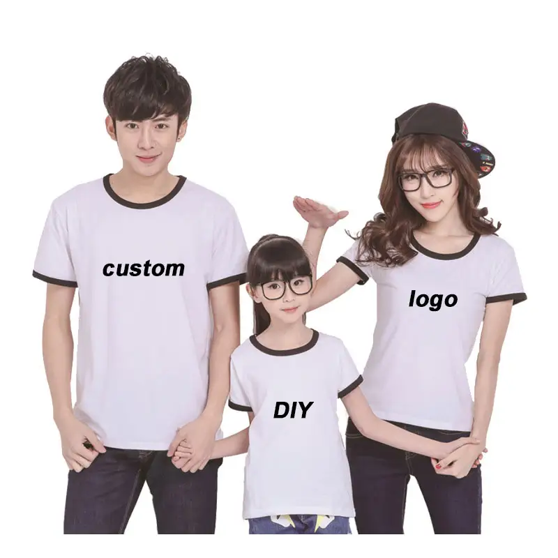 Camiseta de algodón Dtg personalizada, camiseta de gran tamaño de manga corta Retro con cuello enrollado en contraste, camiseta estampada con timbre para hombre