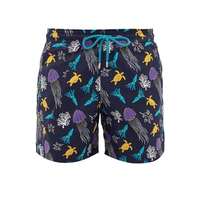 Shorts de plage personnalisés en polyester pour hommes, short de surf, maillot de bain avec deux œillets et poche, shorts de natation