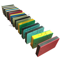 3 couches Double Couleur 15mm HDPE Feuille Sandwich MATT Finish CNC Extrude Orange Peel Texture Core Board
