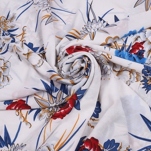 Pop Léger Chine Style Tissé Poly Imprimé Grande <span class=keywords><strong>Fleur</strong></span> Bulle Crêpe Tissu - Product Image 2