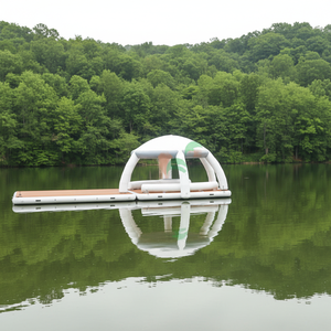 Piattaforma Galleggiante Gonfiabile Antiscivolo per Piscina, Bar Galleggiante, Molo in <span class=keywords><strong>Legno</strong></span>, Isola Galleggiante - Product Image 1