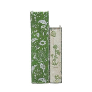 Decorative Book <b>Boxes</b> Rustic <b>Floral</b> Pattern Traditional Hidden Storage L7x3x10.5 S5x2x8.3 - Product Image 4