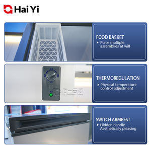 Freezer dada komersial kualitas tinggi kulkas dalam pintu tunggal pendingin langsung 100Liter tampilan dada Freezer untuk toko - Product Image 4