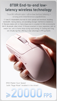 Souris de jeu légère AJAZZ AJ200 NL AI MC noire, souris sans fil à 3 modes Nearlink avec IA vocale pour PC, bureau et jeux