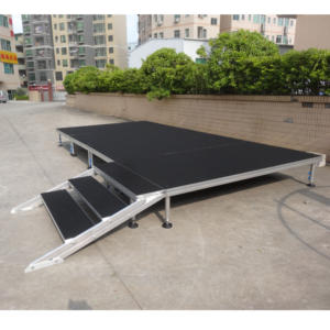 Escenario Portátil de Altura Ajustable con Patas de Aluminio, Certificado CE, Fácil Montaje para Bodas, Fiestas y Eventos - Product Image 5