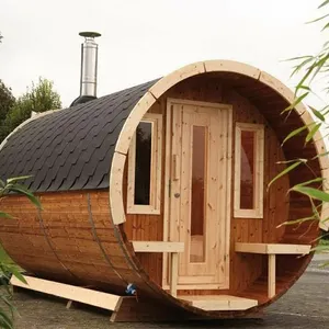 Sauna Tradicional Outdoor Room Long Barrel Sauna 6-8 Pessoa Sauna Para Venda