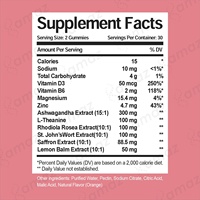 Gummies au safran et au magnésium Amaz Private Label, complément alimentaire pour le sommeil, le stress et l'humeur, extrait de safran biologique, gummies au safran