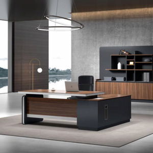 Bàn Văn Phòng Hình Chữ L Với Mặt Kính 2019 Thiết Kế Mới - Product Image 5