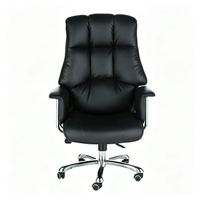 Chaise de bureau ergonomique moderne à dossier haut, pivotante, chaise de bureau de luxe en cuir pour PDG, dirigeant