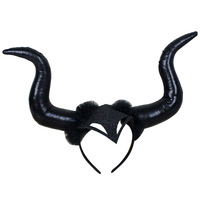 Nouveau Halloween décoratif diable corne bande de cheveux accessoires de fête de bal grande corne de vache coiffure pour enfants et adultes décoration de fête