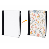 Portefeuille de bloc-notes A5 vierge pour sublimation en cuir PU, bloc-notes rechargeable avec porte-cartes, organisateur, accessoires de bureau