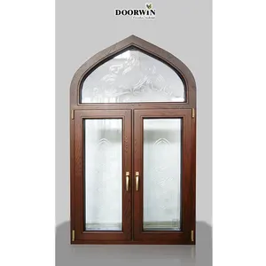 Customized Comfortable New Design Special Shape Wooden Window Design Teak Wood Windows Design Wood Awning Window
