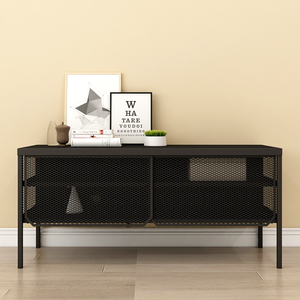 GDLT Modern White Metal TV Stand High Leg <b>Corner</b> <b>Unit</b> Design for Living Room School/Workshop Modern Floor Sideboard Cabinet - Product Image 4