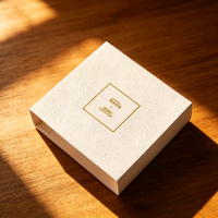 Impression de logo personnalisé, manchon en papier gaufré pour emballage de boîte avec logo en estampe dorée