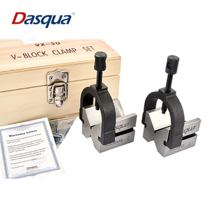 Dasqua 6-32mm Precision Hardened Steel <strong>Angle</strong> V-<strong>Block</strong> &amp; Clamp Set Clamp Pair Machinist Tools - Product Image 6