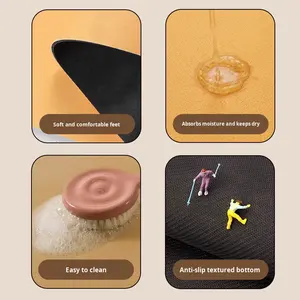 קריקטורה כיף ביתי מודרני אמבט מחצלות כביסה מהירה ייבוש ללא החלקה בוץ diatom מחצלות סופגת רצפה עם אסלות - Product Image 4