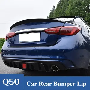 For Q50 Q50L 2018-2023 With <b>LED</b> Light Car Rear Bumper Lip <b>Diffuser</b> Lower Protector Guard Accessories Exterior - Product Image 4